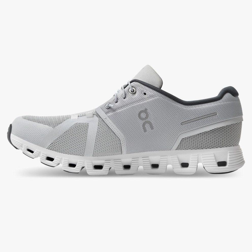 Men's On Cloud 5 Sneakers Light Grey | NZ-41375