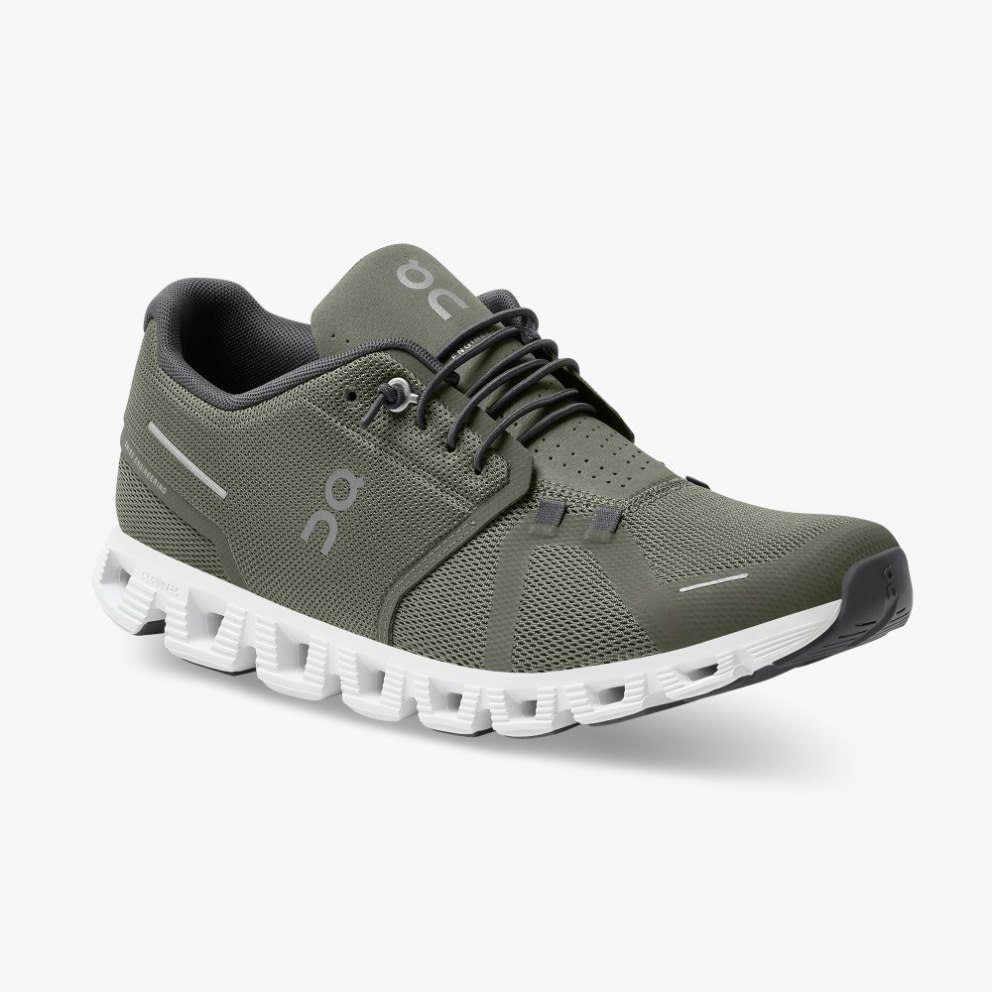 Men's On Cloud 5 Sneakers Olive | NZ-38179