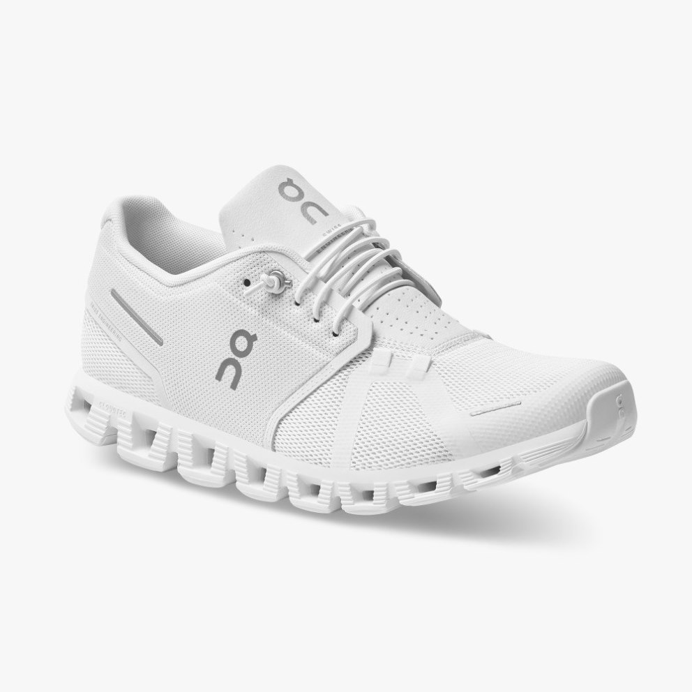 Men's On Cloud 5 Sneakers White | NZ-93708