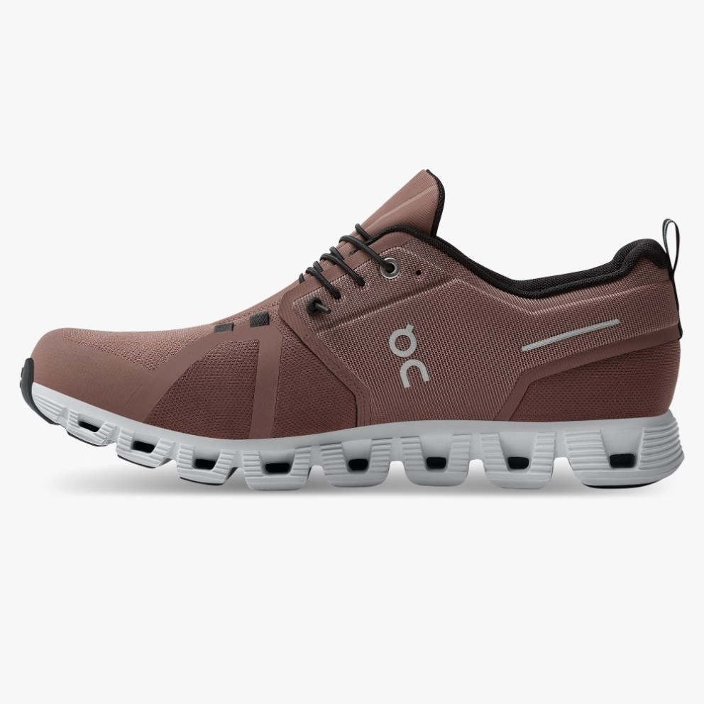 Men's On Cloud 5 Waterproof Sneakers Brown | NZ-21398