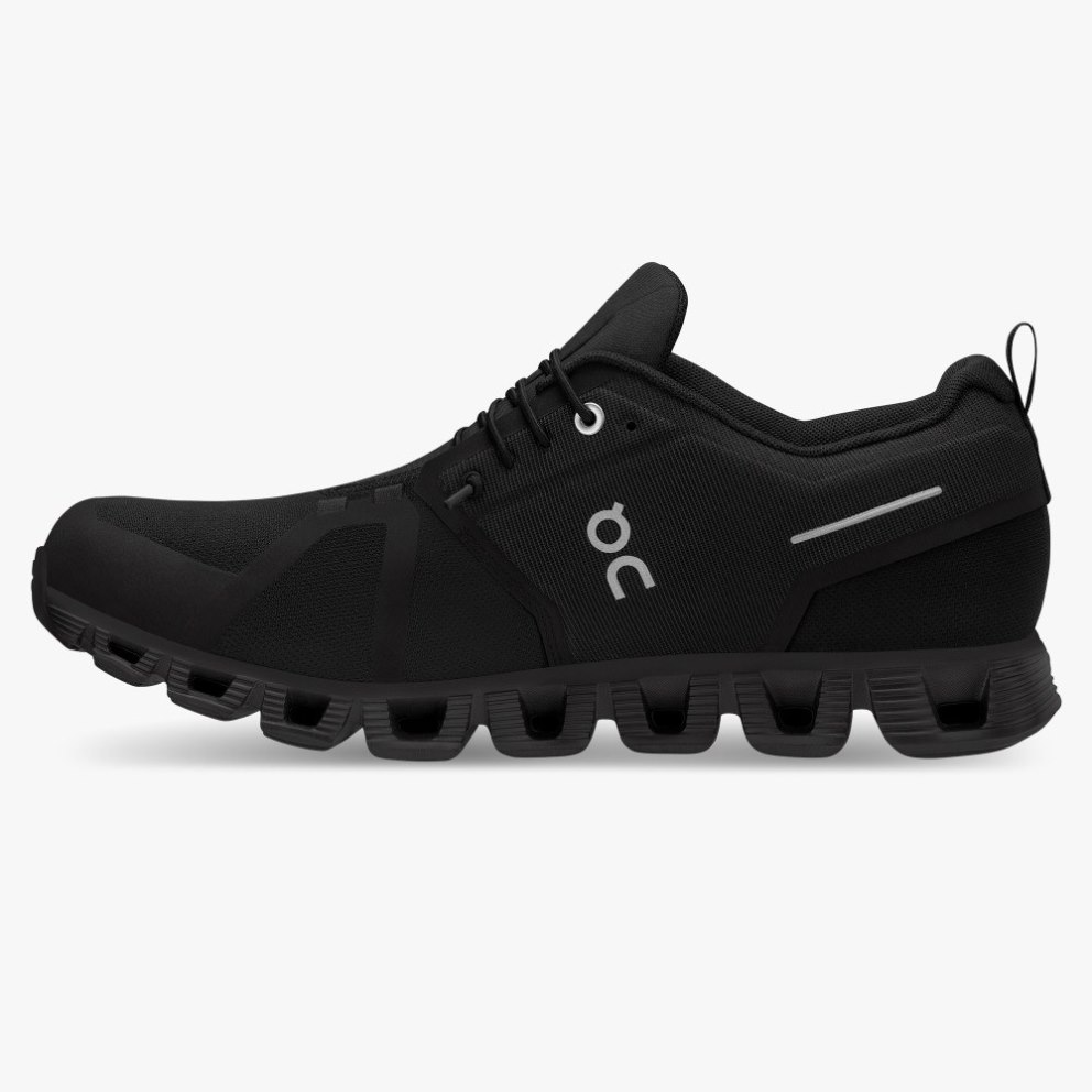 Men's On Cloud 5 Waterproof Sneakers Black | NZ-42098