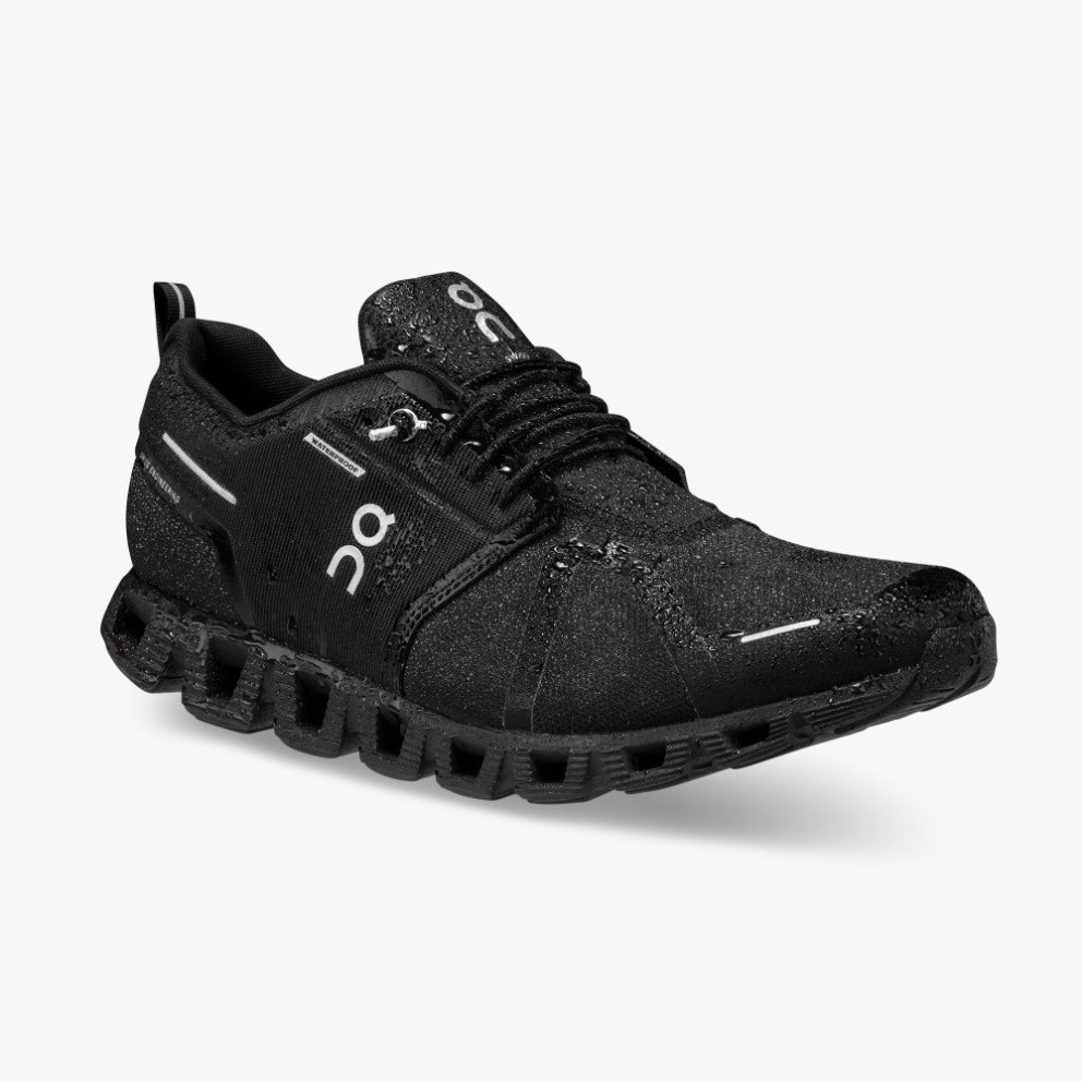 Men's On Cloud 5 Waterproof Sneakers Black | NZ-42098