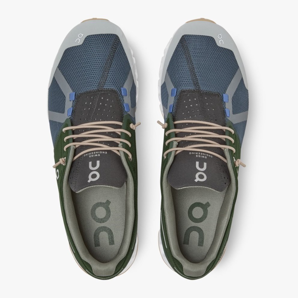 Men's On Cloud 70 | 30 Sneakers Green / Navy | NZ-07519