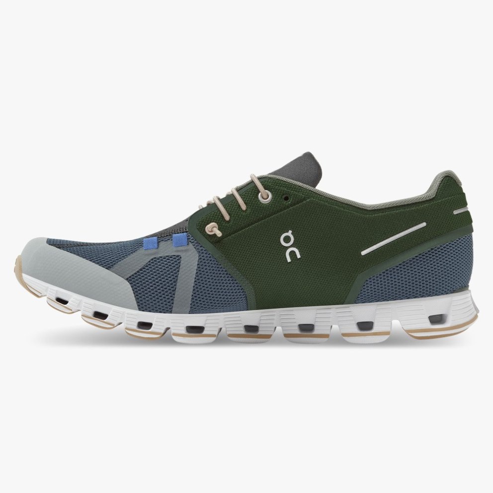 Men's On Cloud 70 | 30 Sneakers Green / Navy | NZ-07519