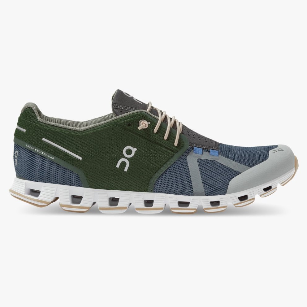 Men\'s On Cloud 70 | 30 Sneakers Green / Navy | NZ-07519