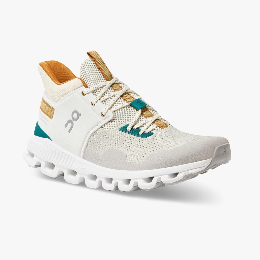 Men's On Cloud Hi Edge Sneakers Cream | NZ-57284