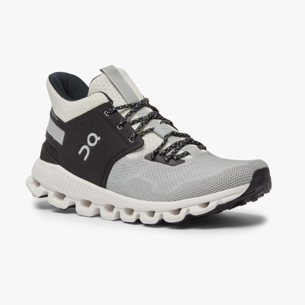 Men's On Cloud Hi Edge Sneakers Light Grey / Black | NZ-31506