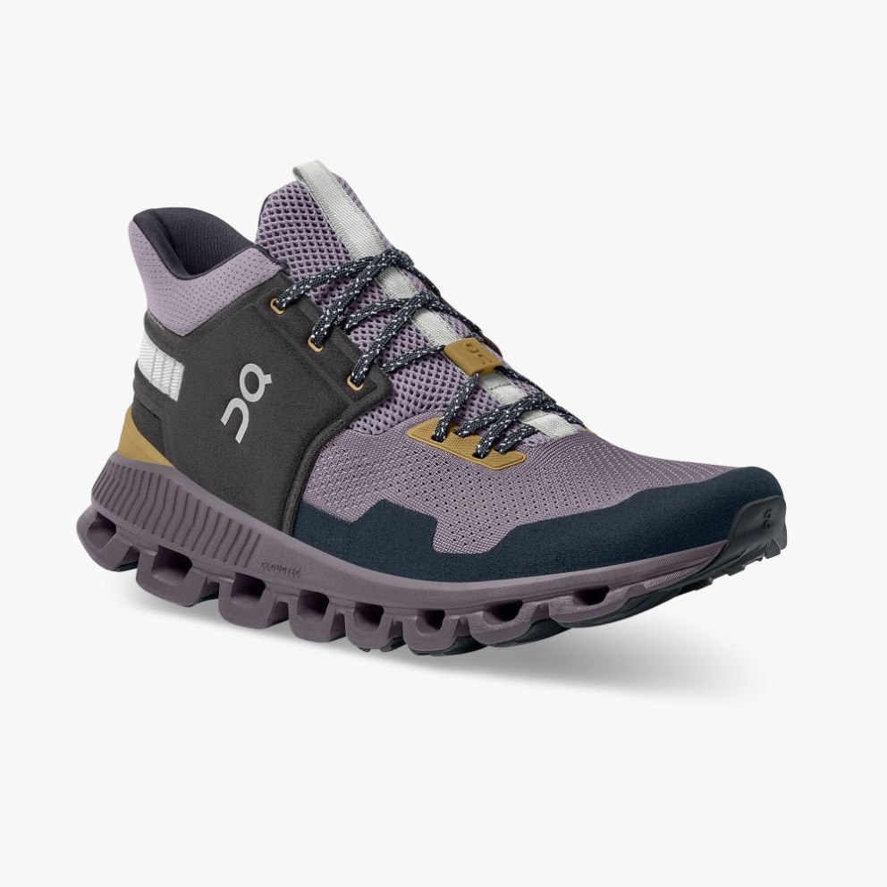 Men's On Cloud Hi Edge Sneakers Light Purple | NZ-78216