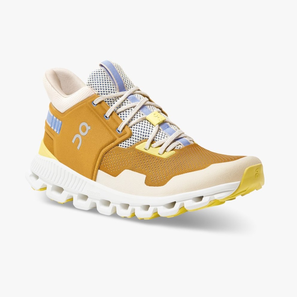 Men's On Cloud Hi Edge Sneakers Mustard | NZ-16420