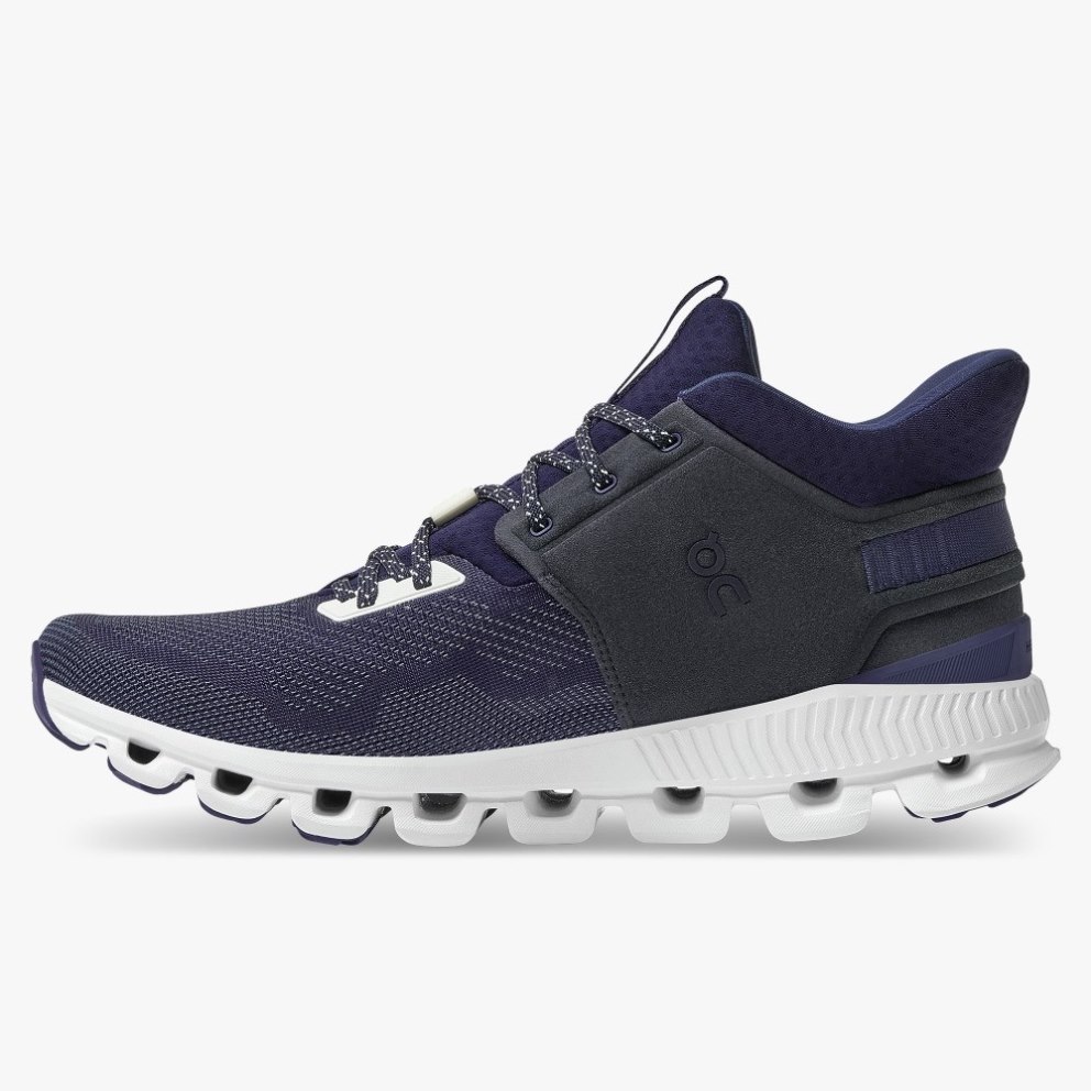 Men's On Cloud Hi Edge Sneakers Navy | NZ-86713