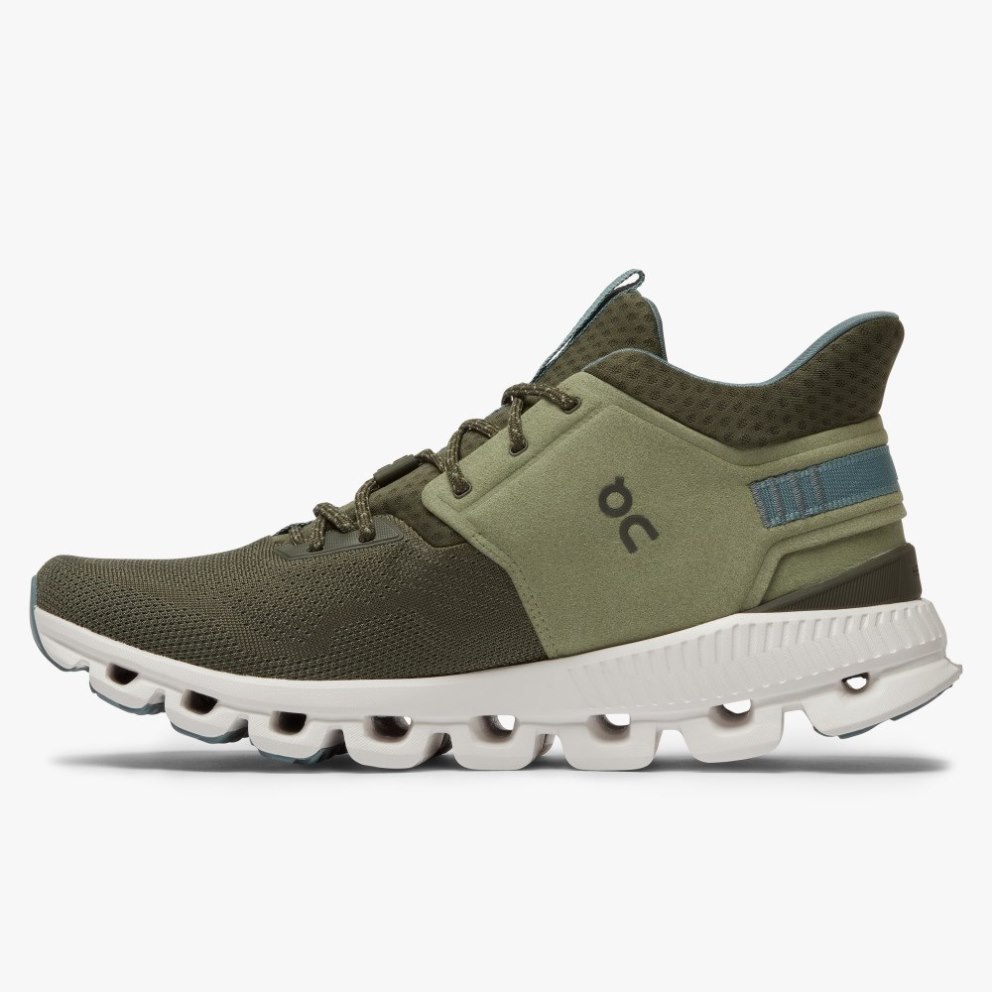 Men's On Cloud Hi Edge Sneakers Olive | NZ-58913