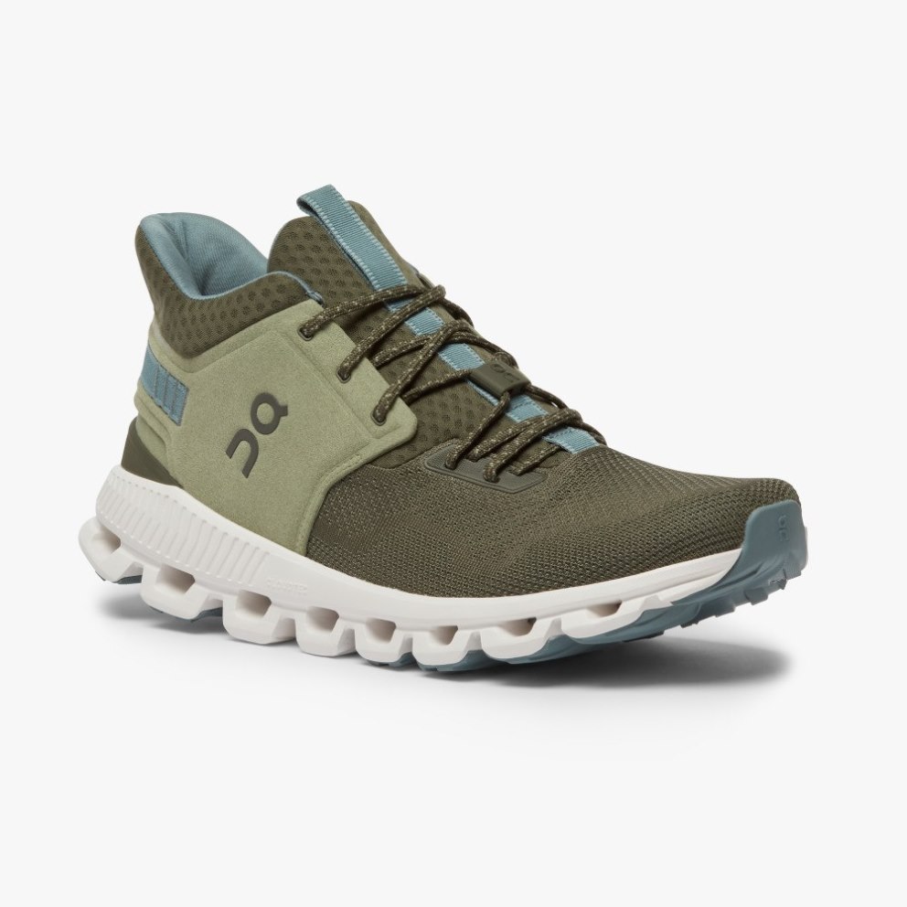 Men's On Cloud Hi Edge Sneakers Olive | NZ-58913