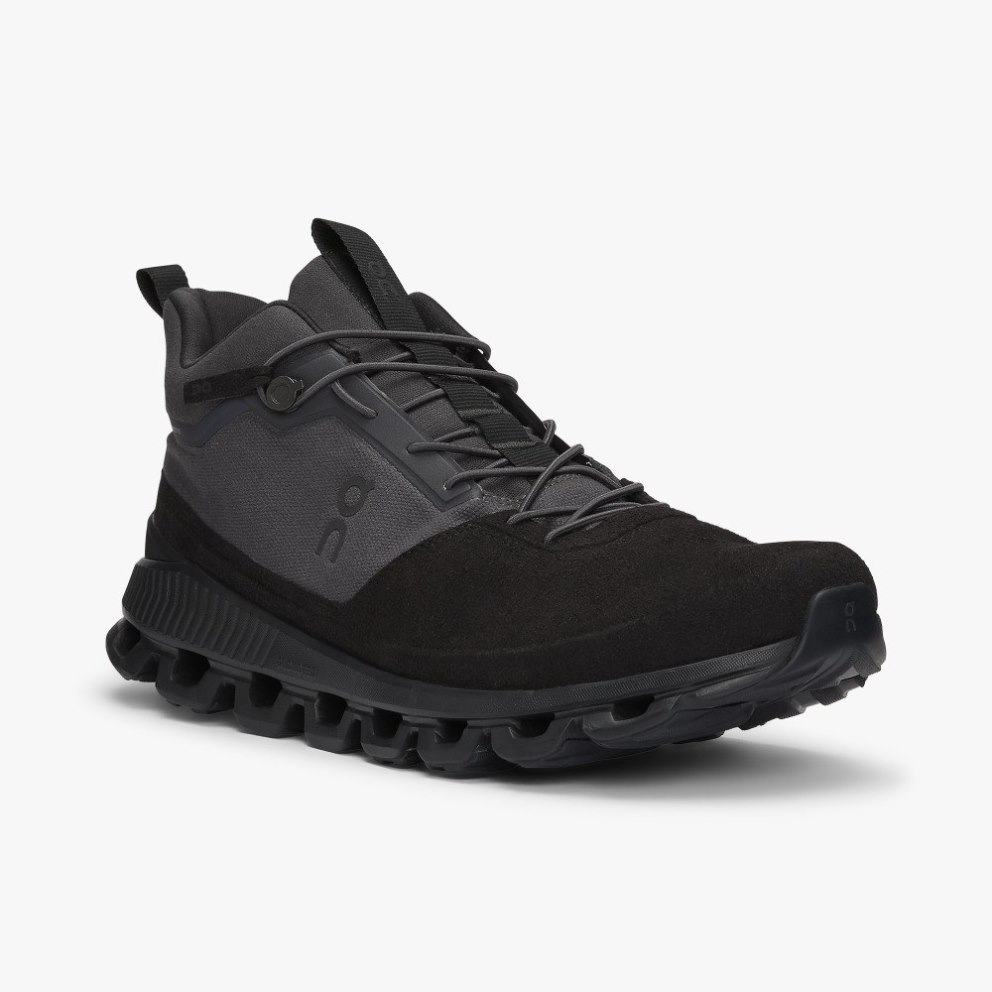 Men's On Cloud Hi Sneakers Black / Grey | NZ-28346