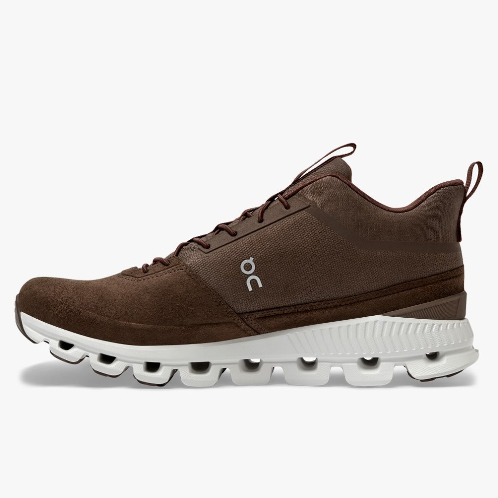 Men's On Cloud Hi Sneakers Brown | NZ-91580