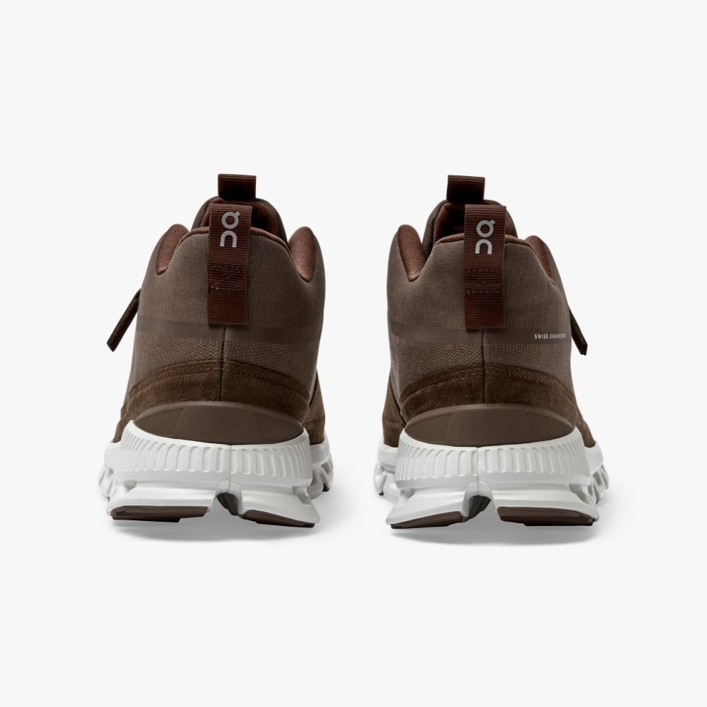 Men's On Cloud Hi Sneakers Brown | NZ-91580