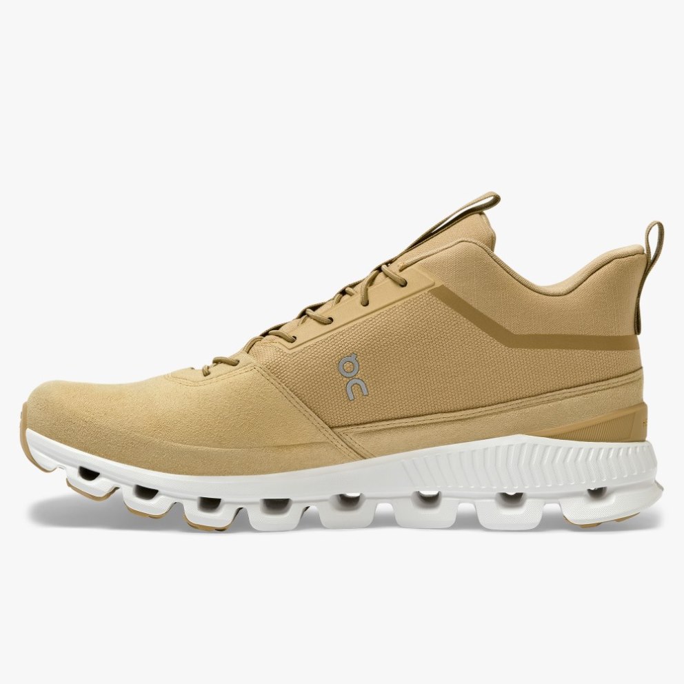 Men's On Cloud Hi Sneakers Khaki | NZ-84621