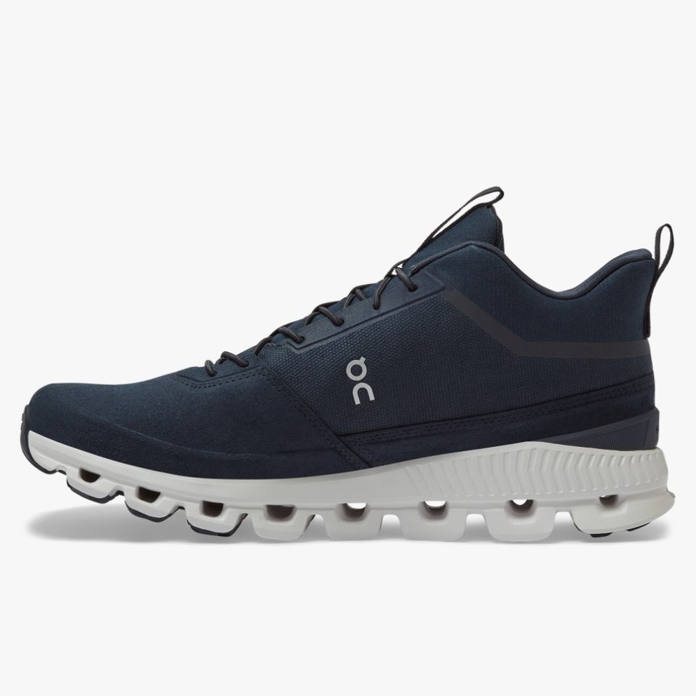 Men's On Cloud Hi Sneakers Navy | NZ-31962