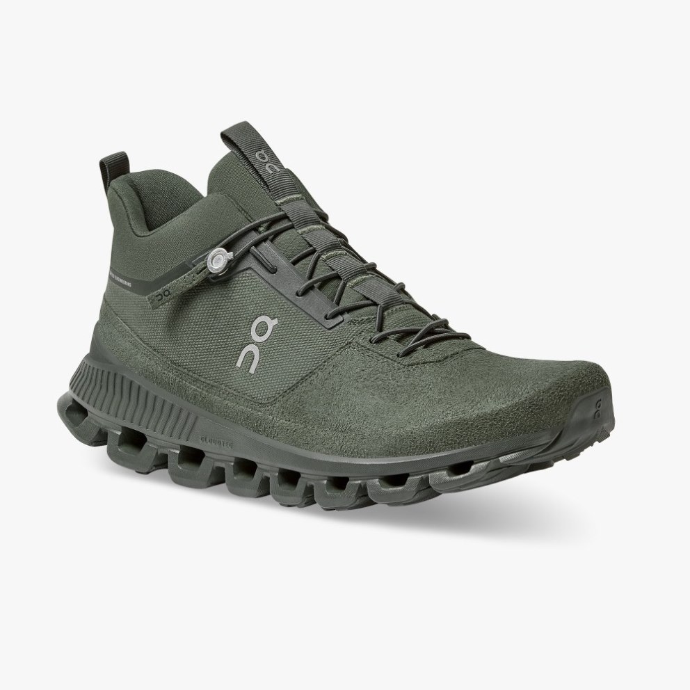 Men's On Cloud Hi Sneakers Olive | NZ-32560