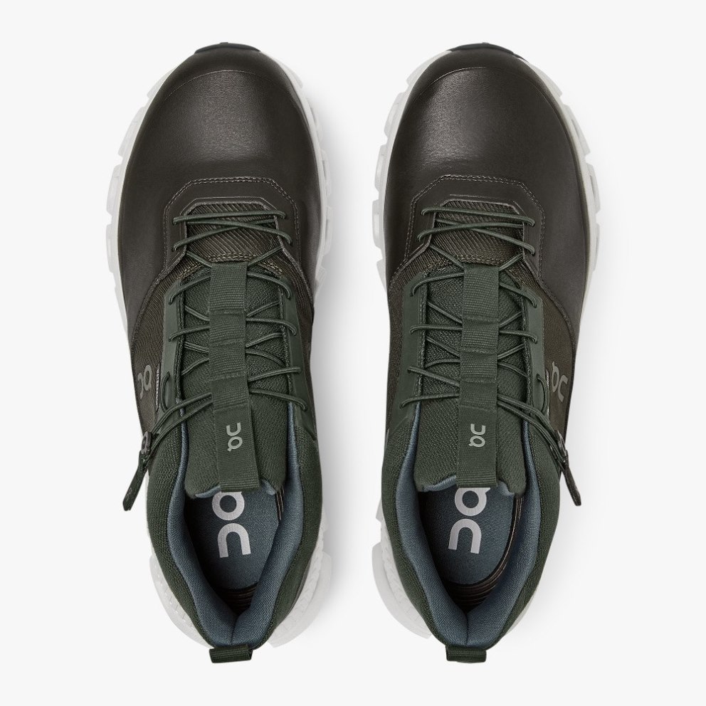 Men's On Cloud Hi Waterproof Sneakers Black / Olive | NZ-18790