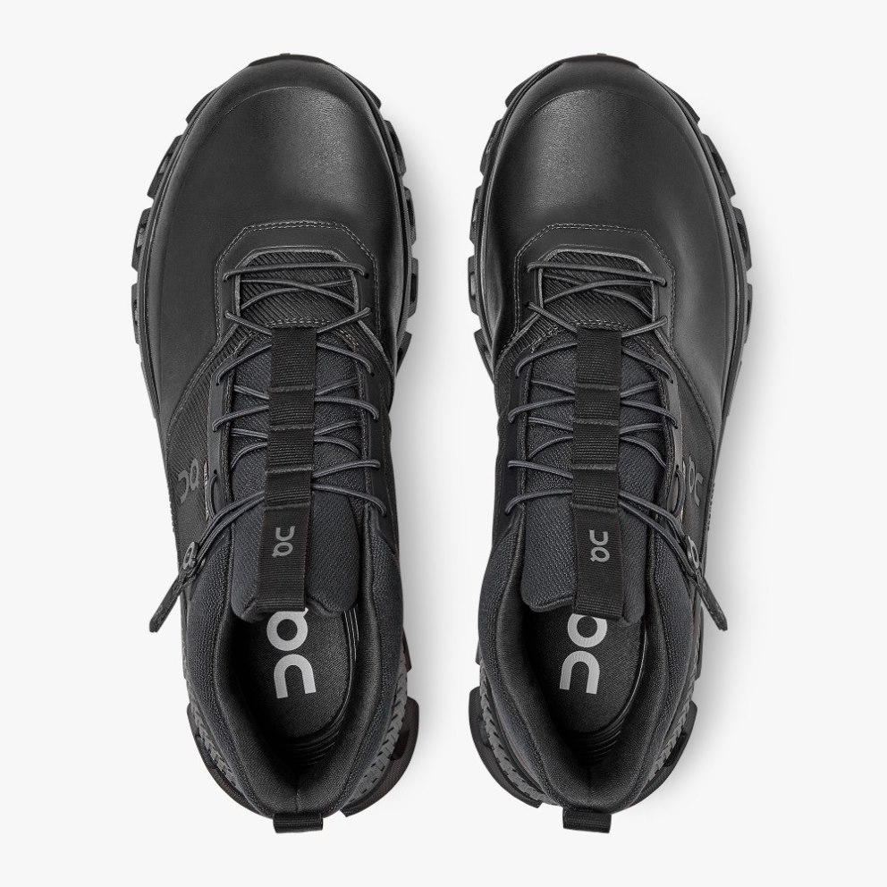 Men's On Cloud Hi Waterproof Sneakers Black | NZ-49508