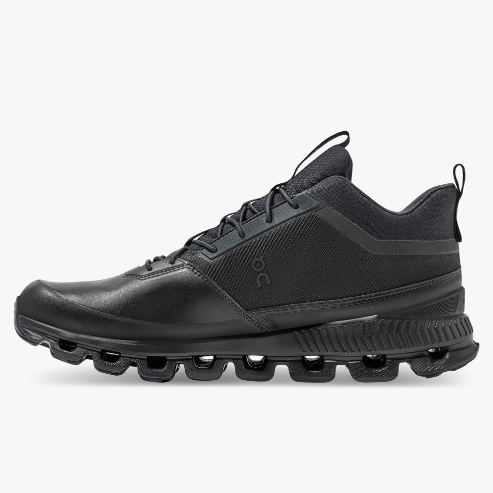 Men's On Cloud Hi Waterproof Sneakers Black | NZ-49508