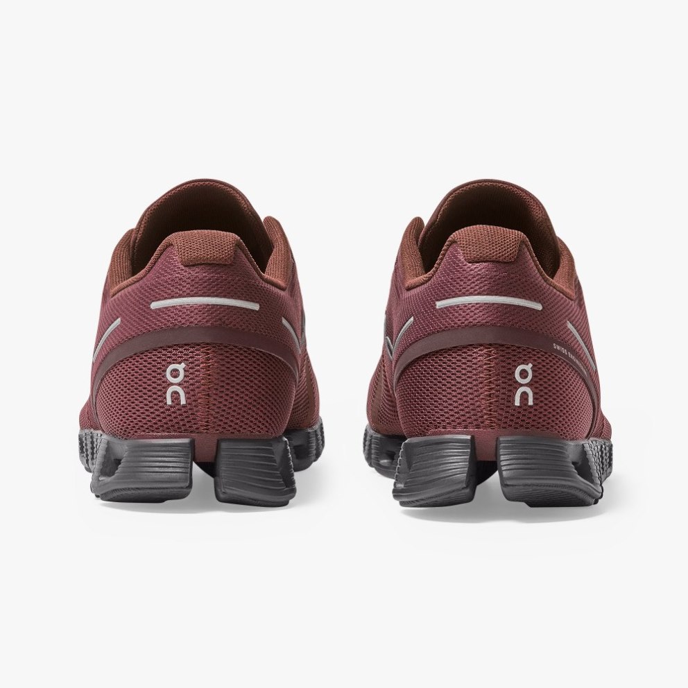 Men's On Cloud Monochrome Sneakers Burgundy | NZ-29178