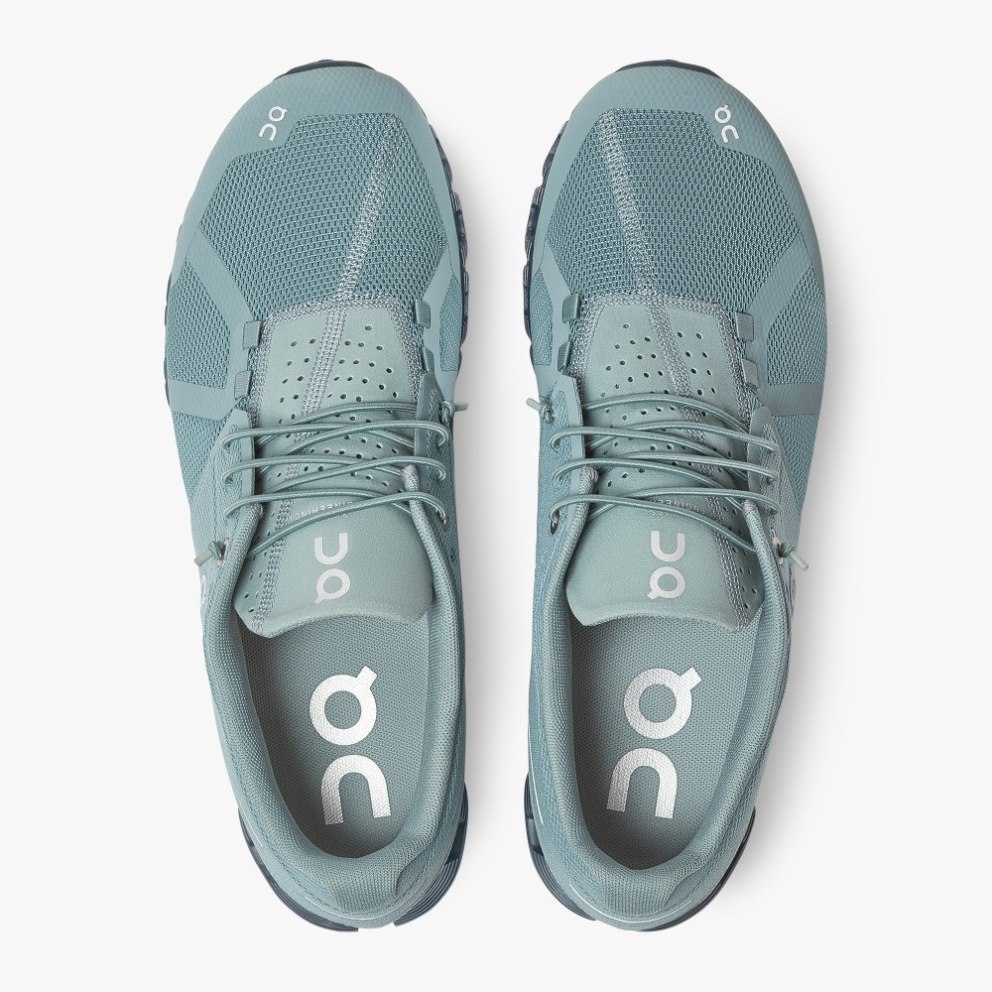 Men's On Cloud Monochrome Sneakers Turquoise | NZ-58264