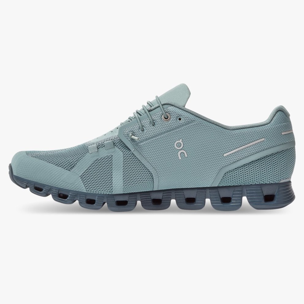 Men's On Cloud Monochrome Sneakers Turquoise | NZ-58264