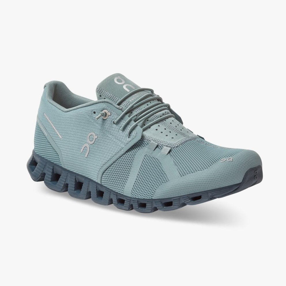 Men's On Cloud Monochrome Sneakers Turquoise | NZ-58264