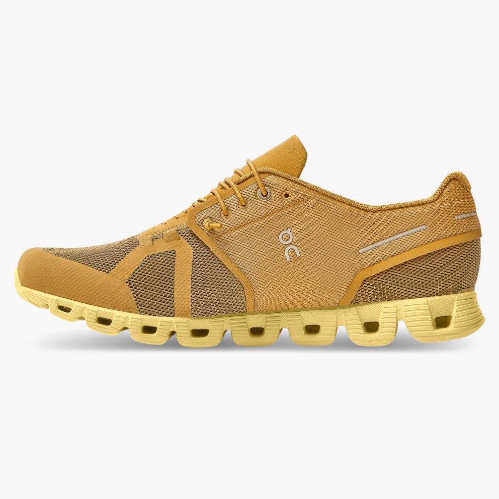 Men's On Cloud Monochrome Sneakers Mustard | NZ-75834