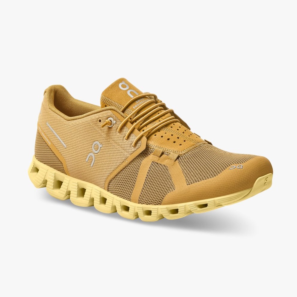 Men's On Cloud Monochrome Sneakers Mustard | NZ-75834