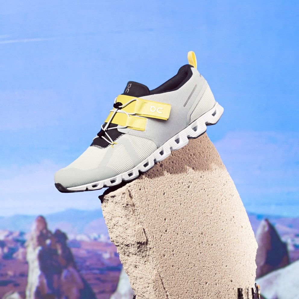 Men's On Cloud Nexus Sneakers Light Grey / Lemon | NZ-23140