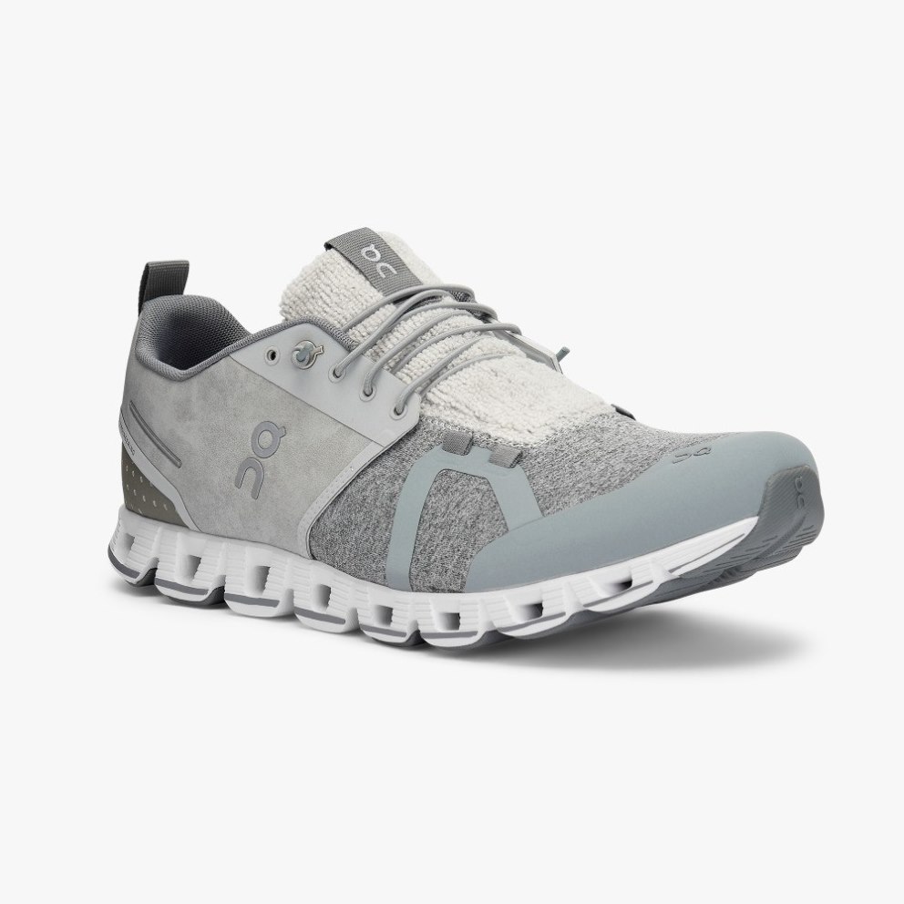 Men's On Cloud Terry Sneakers Silver | NZ-74069