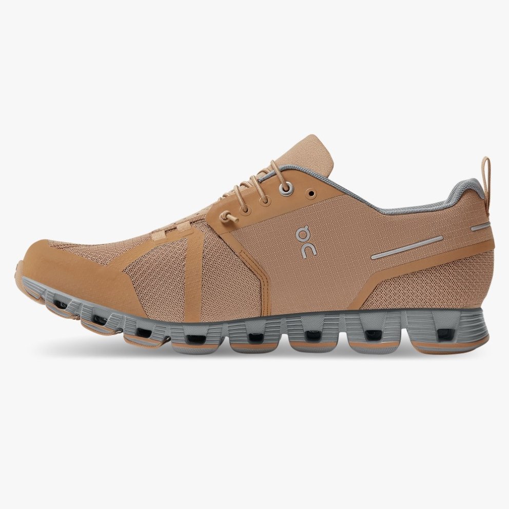 Men's On Cloud Waterproof Sneakers Brown | NZ-12986