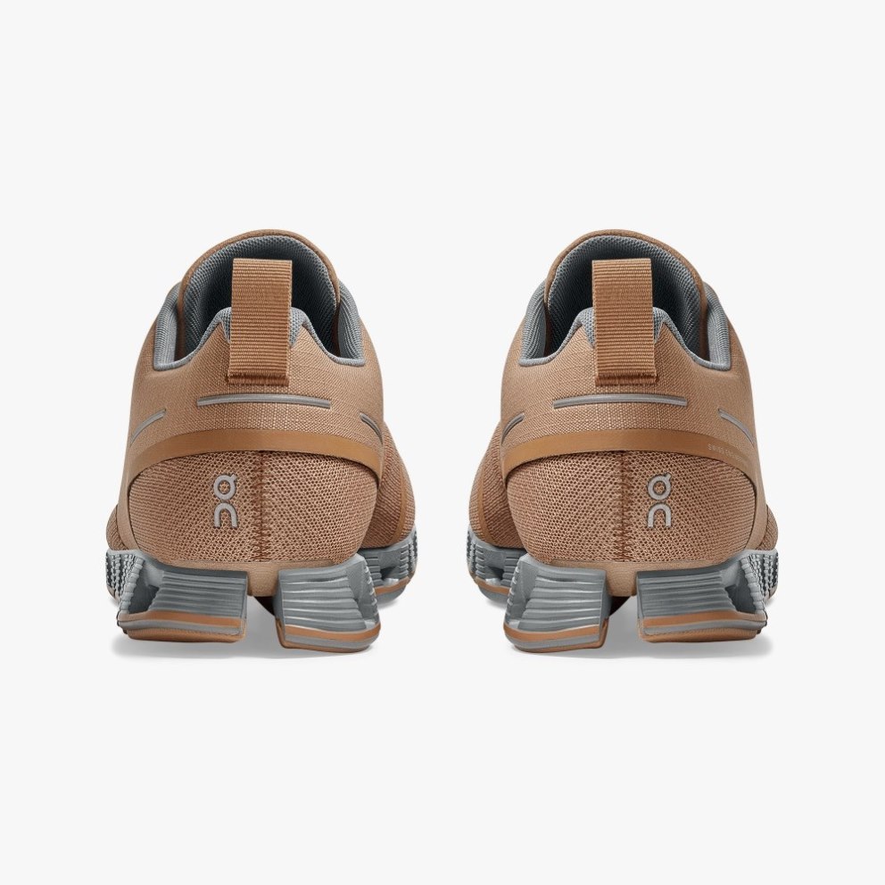 Men's On Cloud Waterproof Sneakers Brown | NZ-12986