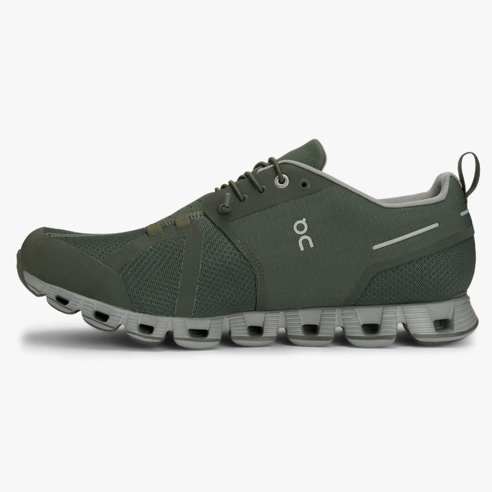 Men's On Cloud Waterproof Sneakers Olive | NZ-15238