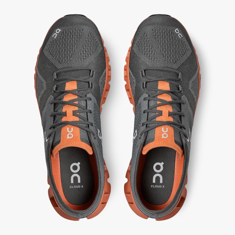 Men's On Cloud X Training Shoes Dark Grey | NZ-62947