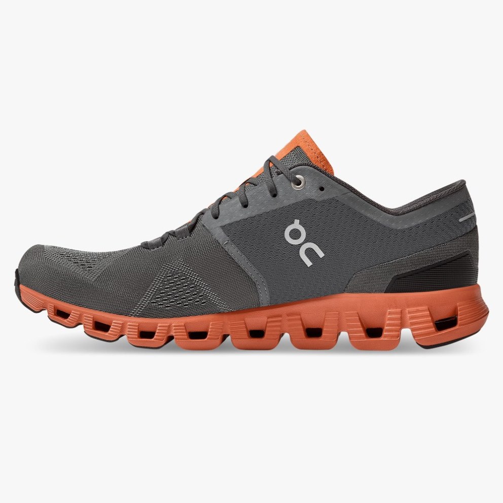 Men's On Cloud X Training Shoes Dark Grey | NZ-62947