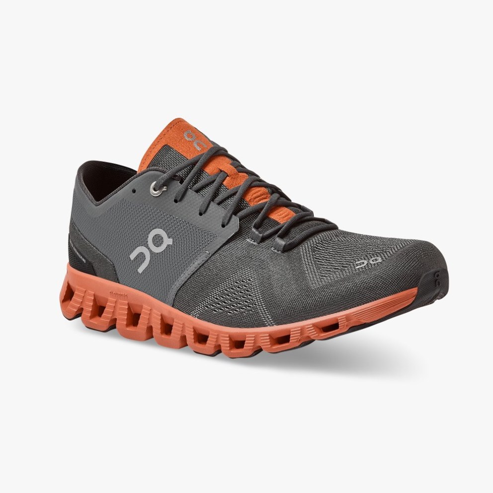 Men's On Cloud X Training Shoes Dark Grey | NZ-62947