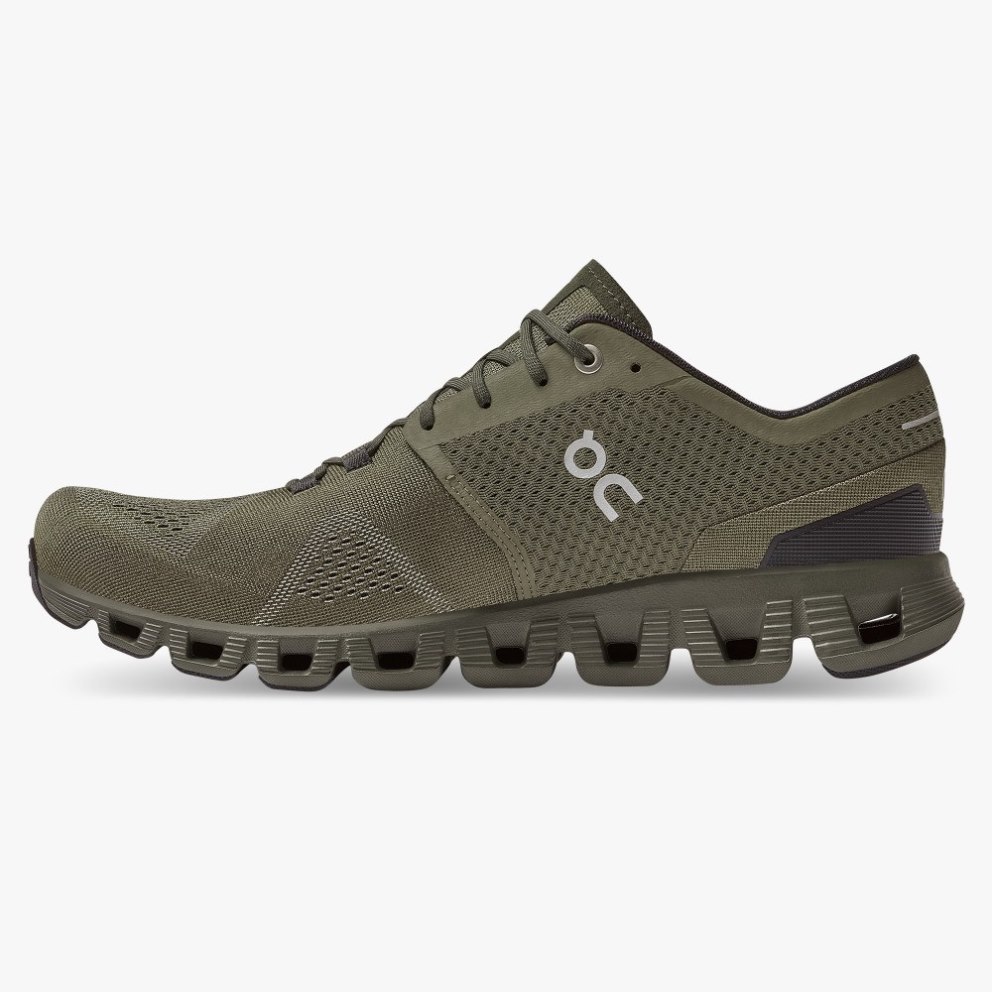 Men's On Cloud X Training Shoes Olive | NZ-80197