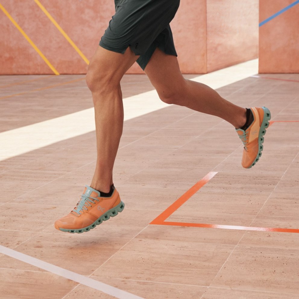 Men's On Cloud X Training Shoes Orange / Mint | NZ-18302