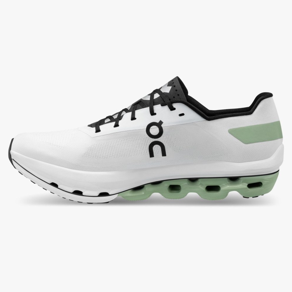 Men's On Cloudboom Echo Running Shoes White / Mint | NZ-56743