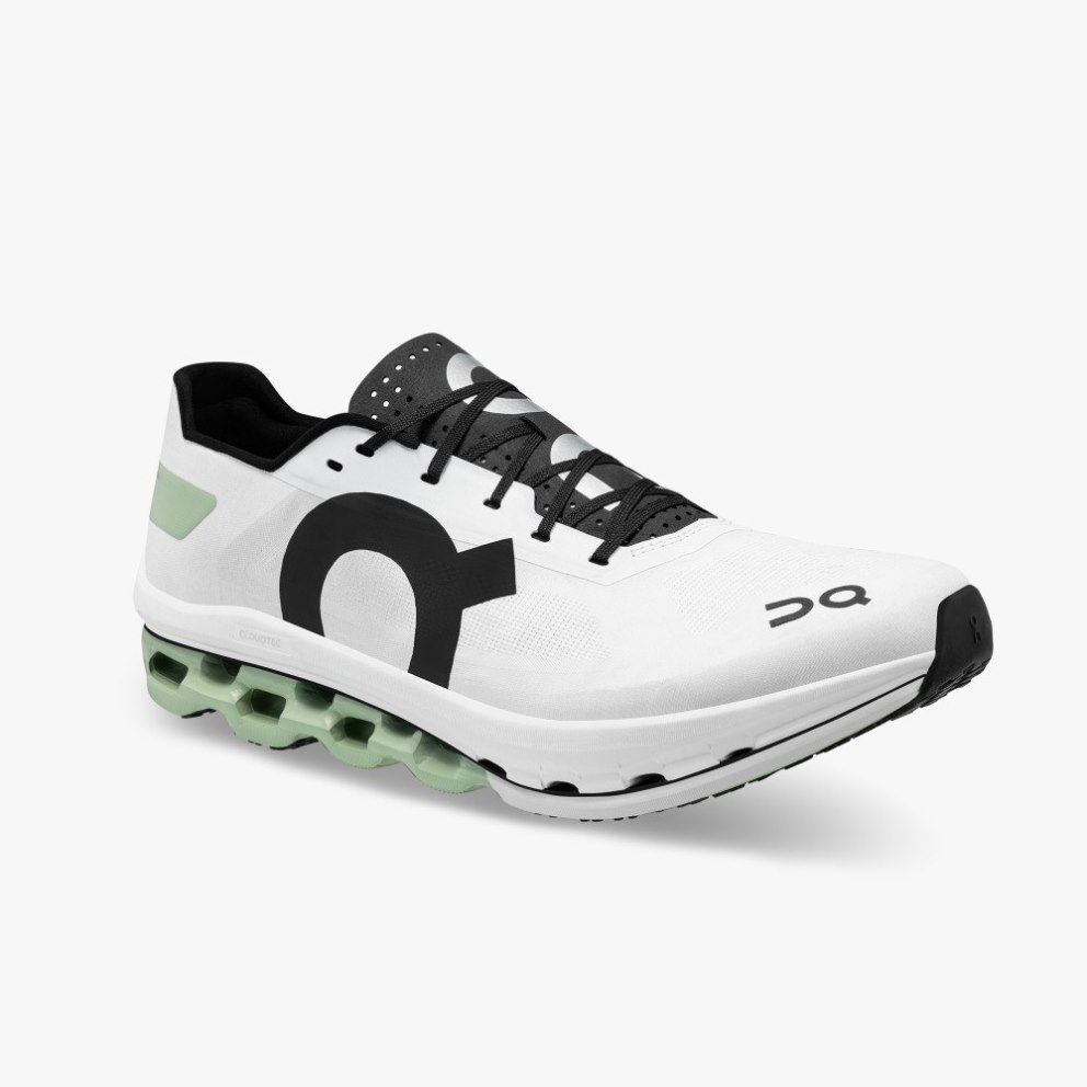 Men's On Cloudboom Echo Running Shoes White / Mint | NZ-56743