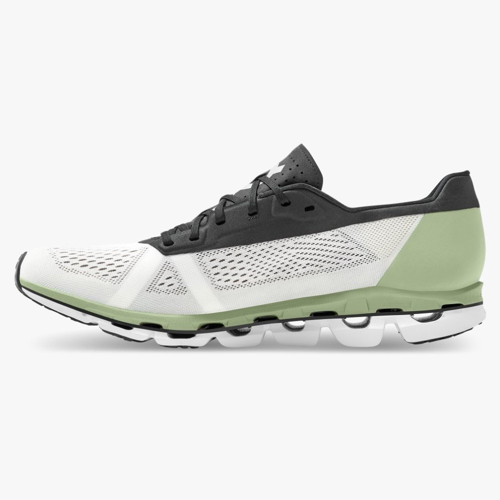 Men's On Cloudboom Running Shoes White / Mint | NZ-90715