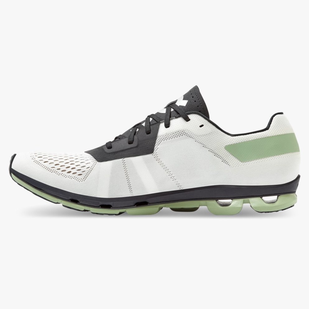 Men's On Cloudflash Running Shoes White / Mint | NZ-81729