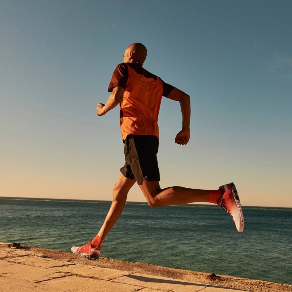 Men's On Cloudflow Running Shoes Red / White | NZ-60513