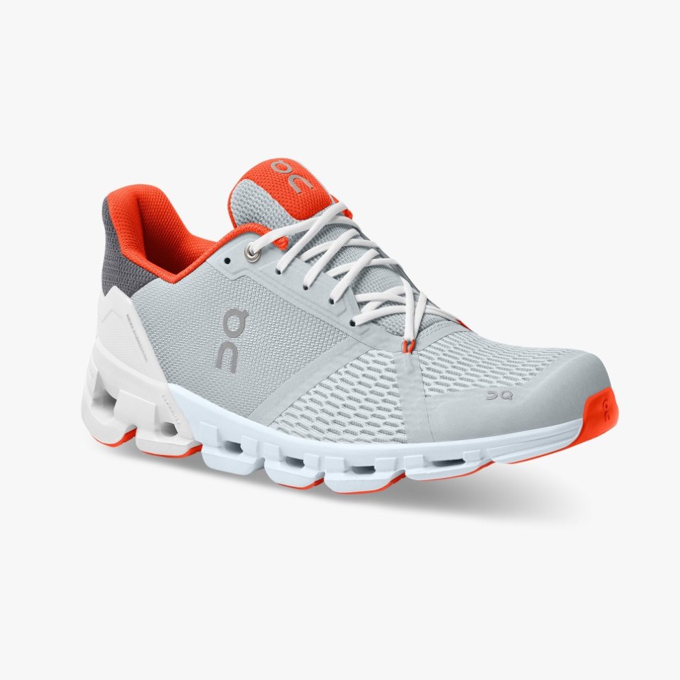 Men's On Cloudflyer Running Shoes Grey | NZ-28013