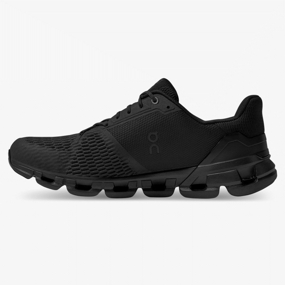 Men's On Cloudflyer Running Shoes Black | NZ-54791