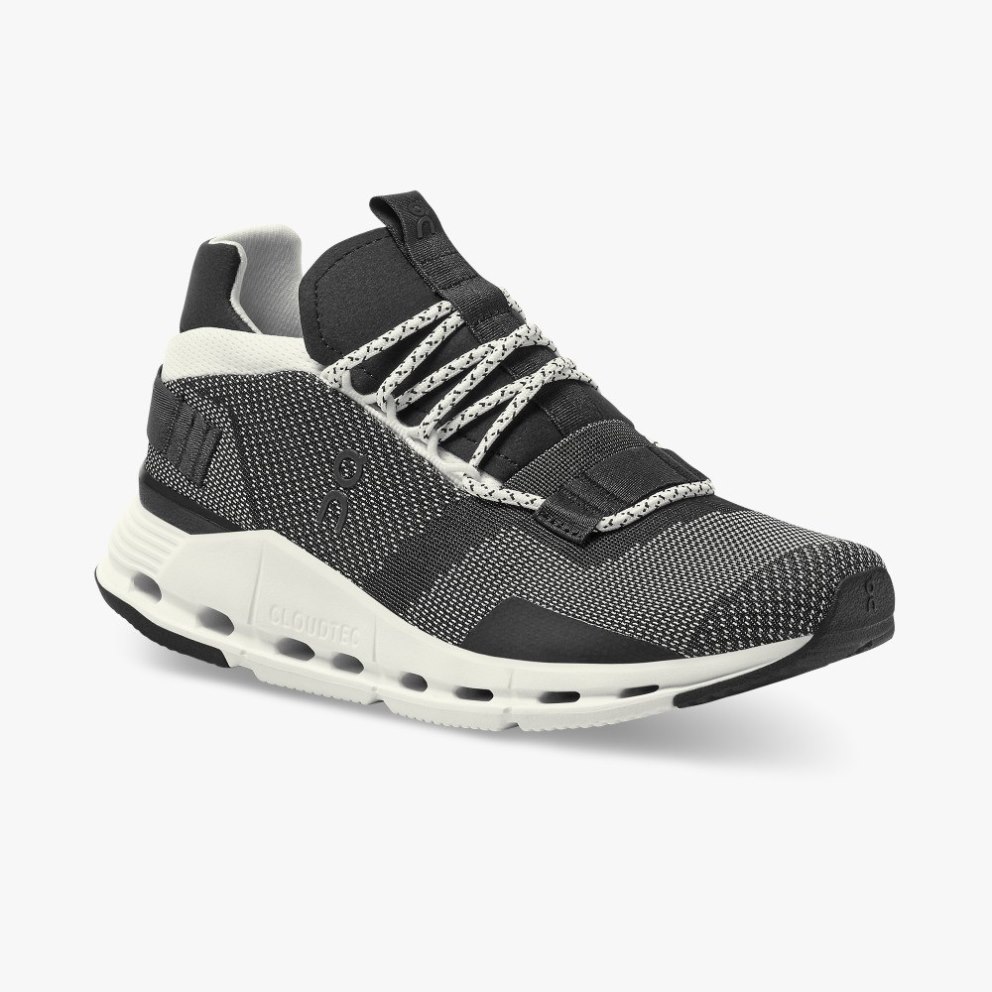 Men's On Cloudnova Sneakers Black | NZ-15734