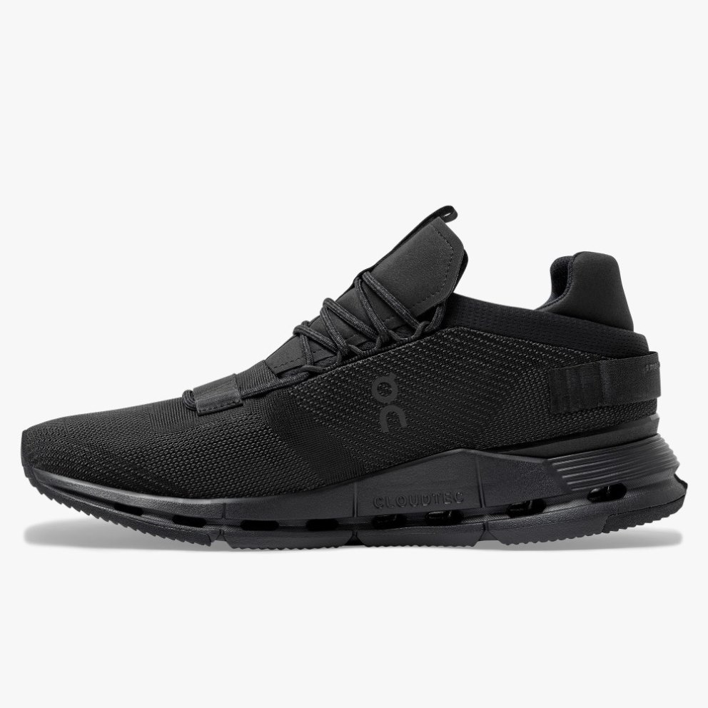 Men's On Cloudnova Sneakers Black | NZ-23840